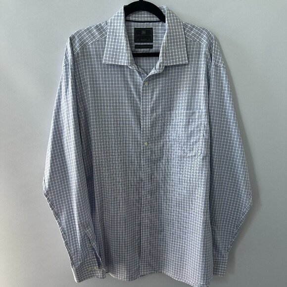 Marks & Spencer Other - Marks & Spencer Blue, Purple & White Checked Men's Dress Shirt 100% Cotton